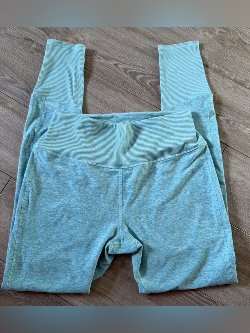 Alo Yoga High Waist Alosoft Lounge Leggings Teal Aqua Heather Size Large